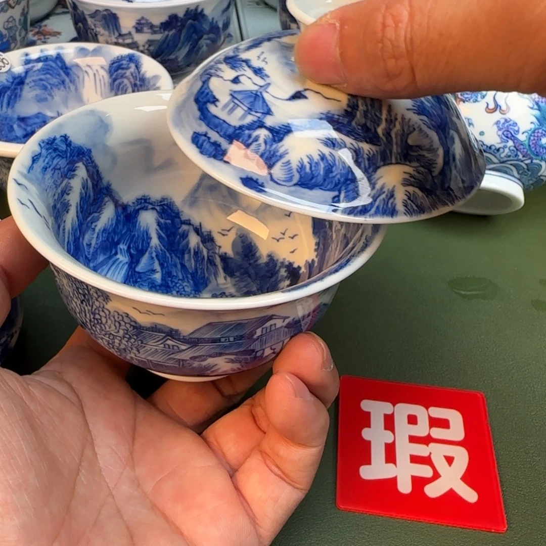 纯手工纯手绘茶具石头389