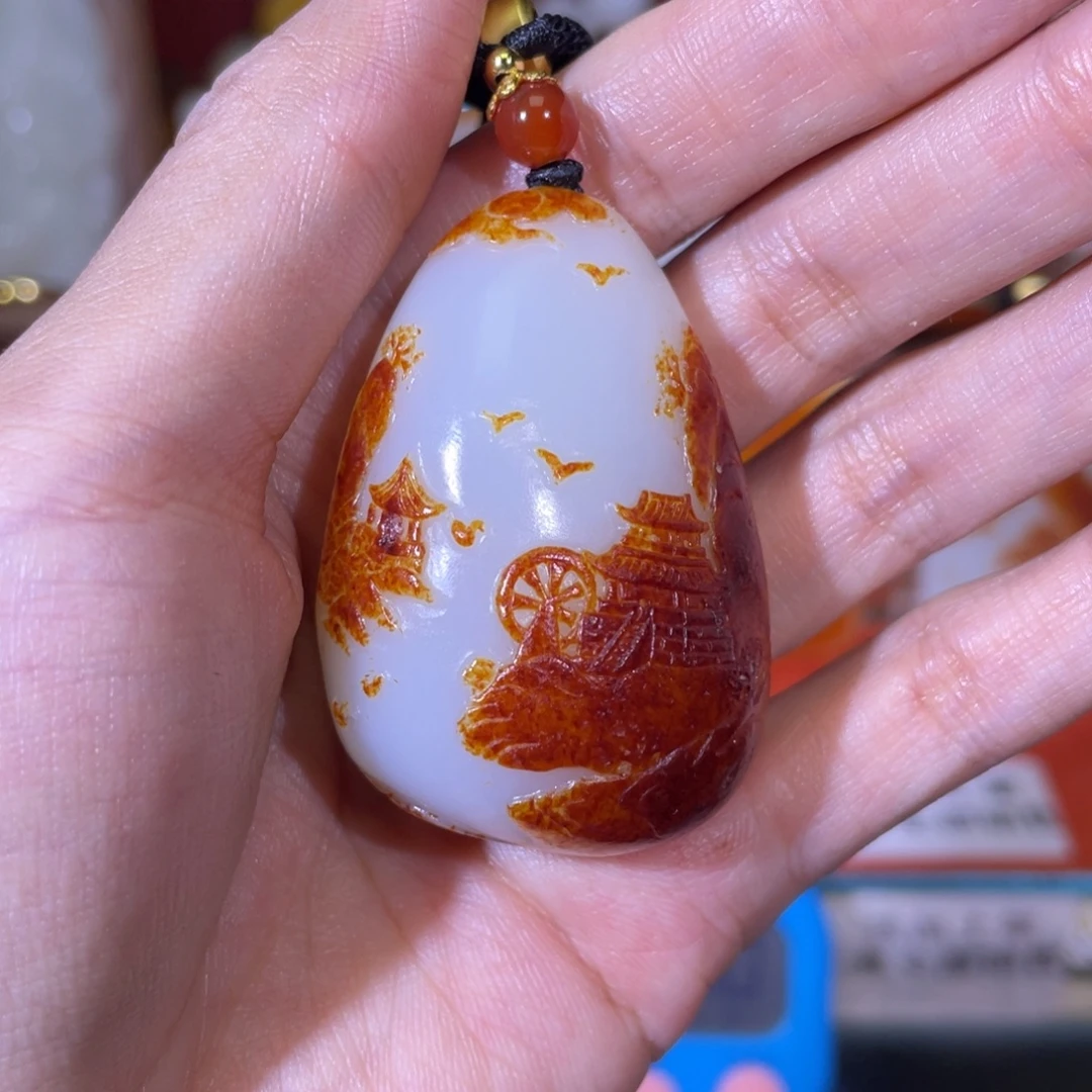 宁***生和田玉未镶嵌挂件