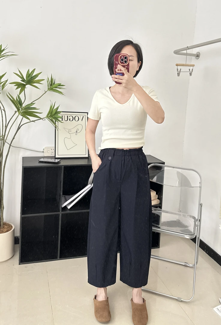 6616花苞裤九分休闲裤超薄纸片夏季速干裤