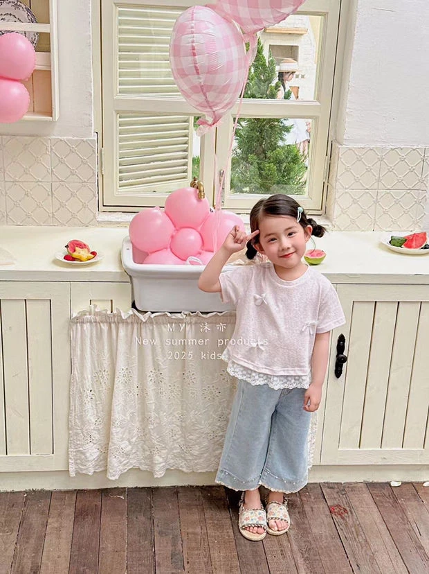 沫亦-【8675蕾丝花边】T恤