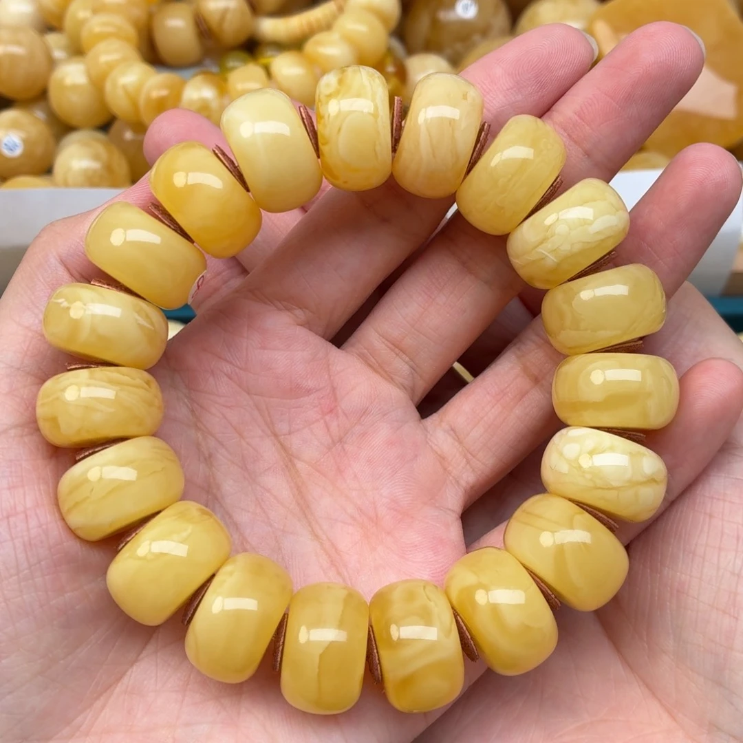 未镶嵌蜜蜡裸石18+蜜蜡手串