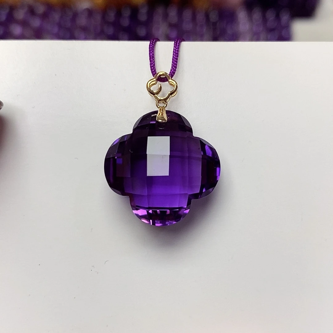 吊坠(赠链)18K金镶嵌紫晶