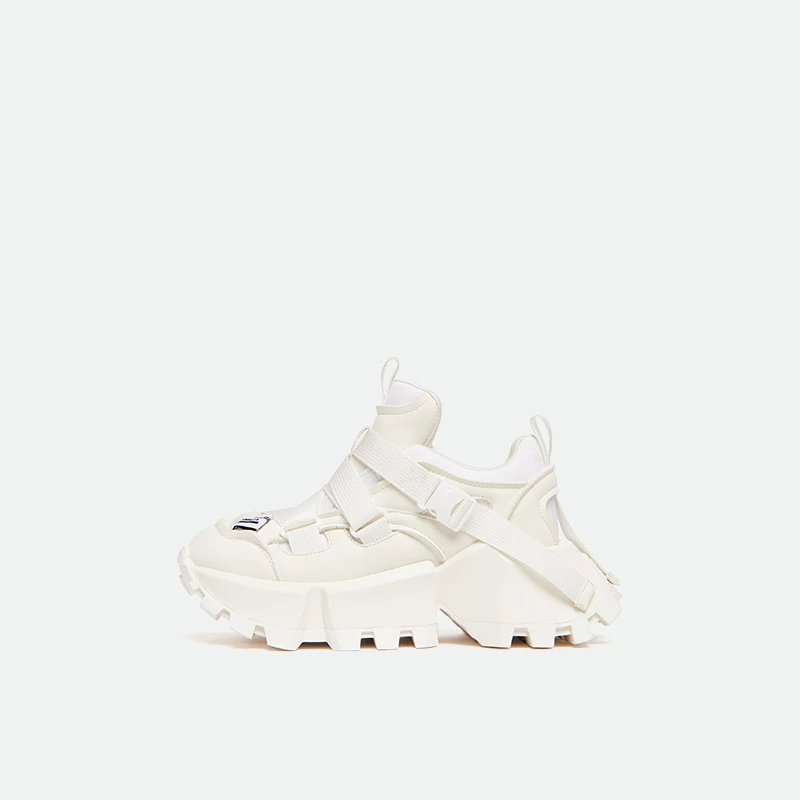 “地质公园”懒人一脚蹬女鞋2024年冬新款厚底复古老爹鞋女