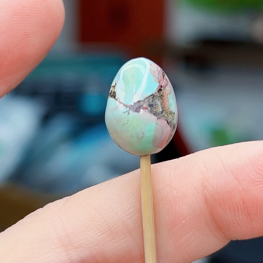 绿松石珠宝奇石18K金镶嵌