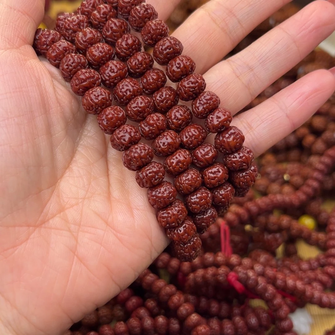 唐***宋六瓣机刷玉化包浆108颗手串高定款