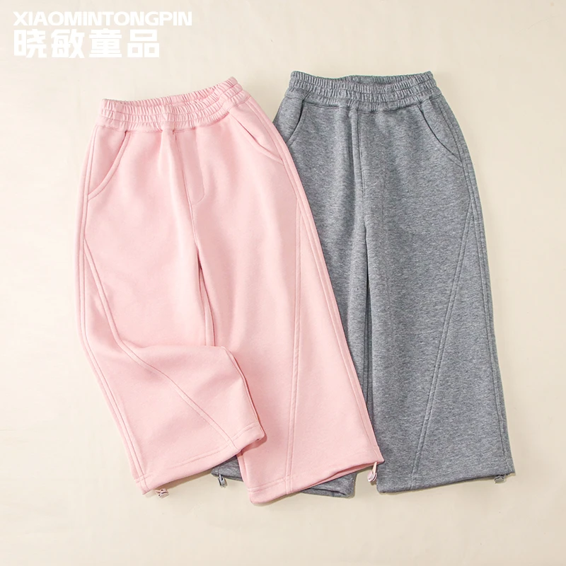 斜拼接休闲裤3C4065