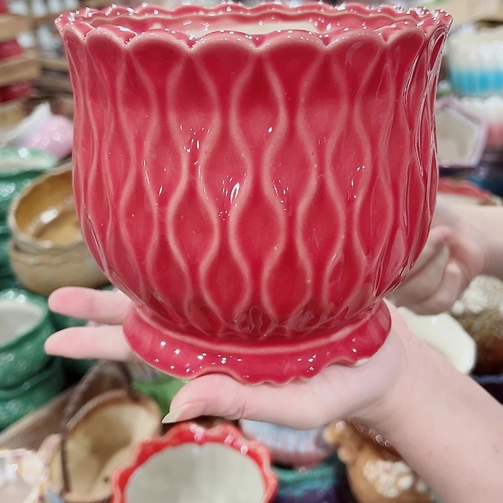 有孔，凑单福利满10元发货陶瓷多肉花盆！