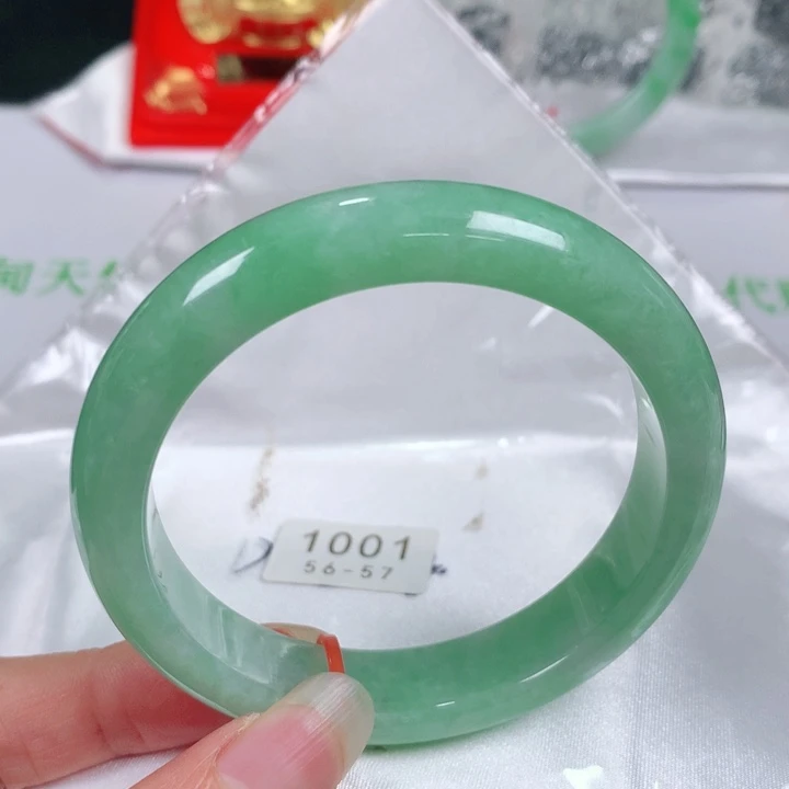 未镶嵌手镯翡翠 编号1001 正圈56-57 福利镯