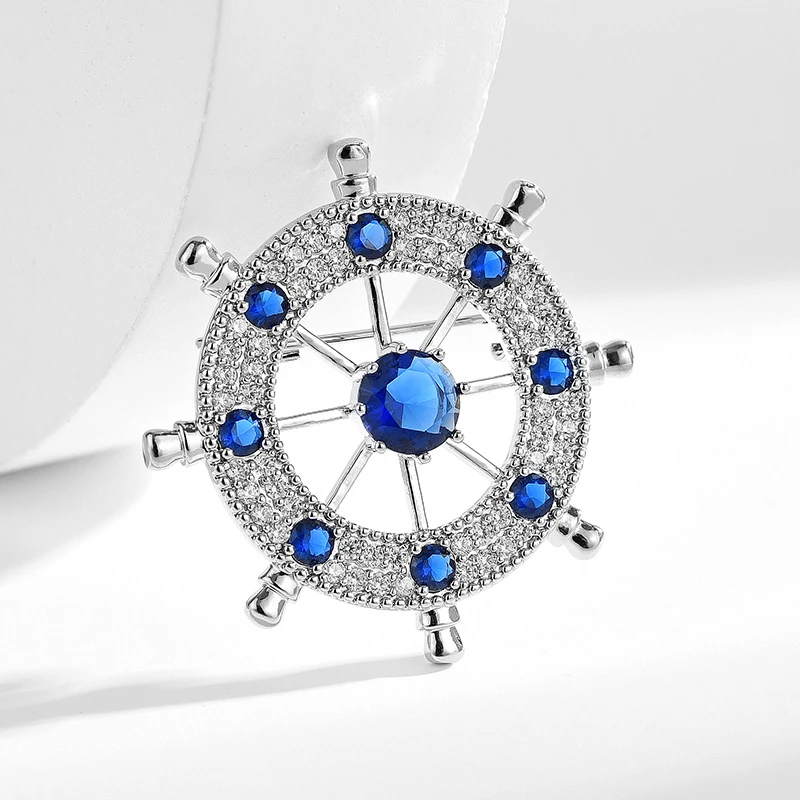 铜合金胸针 船舵胸针