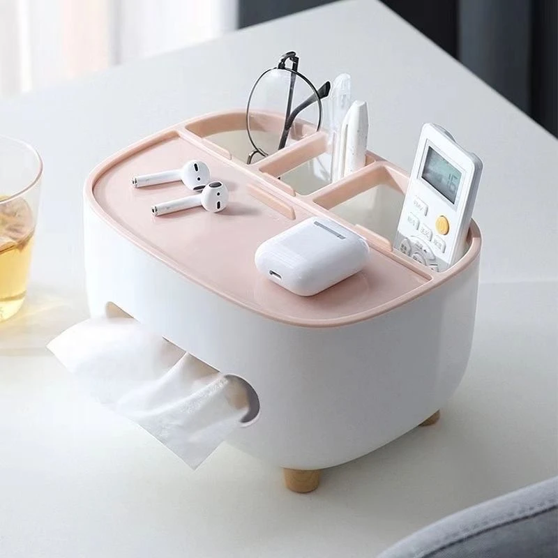 桌面收纳纸巾盒家用简约客厅卫生间多功能创意餐巾纸盒抽纸盒子ch