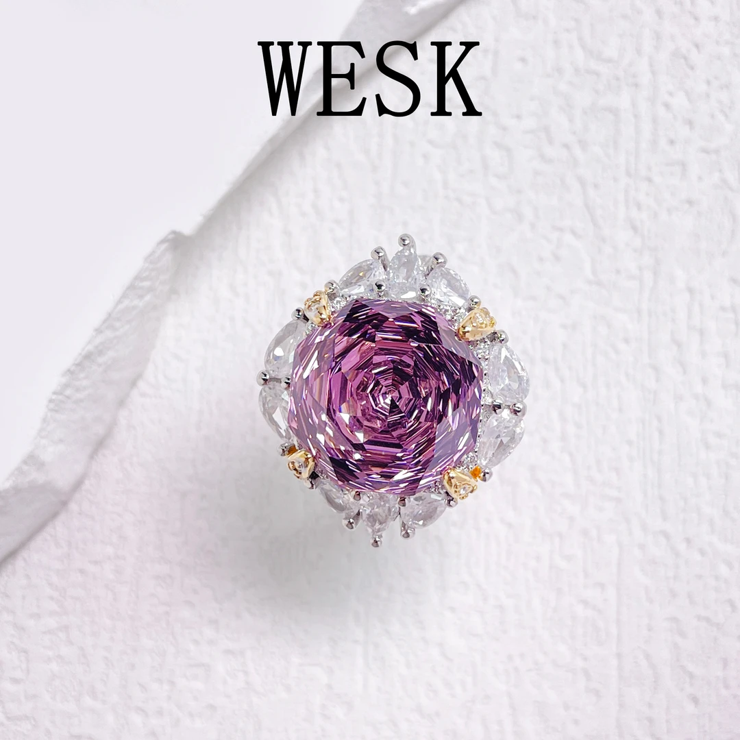 铜合金合成锆石戒指 WHSM-002111【玫瑰恋曲】戒指气质简约精致