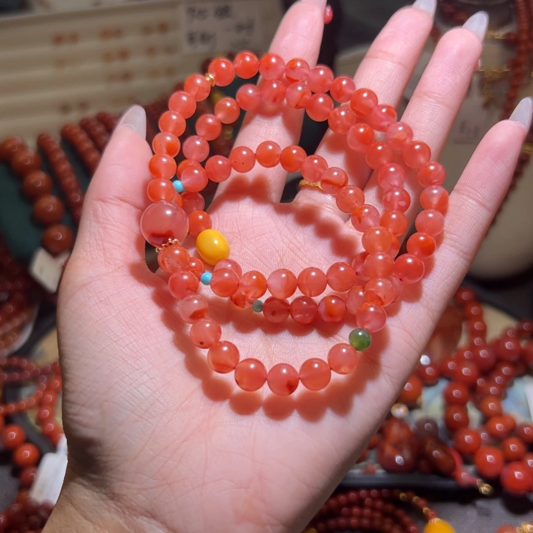 南红玛瑙未镶嵌手串7mm
