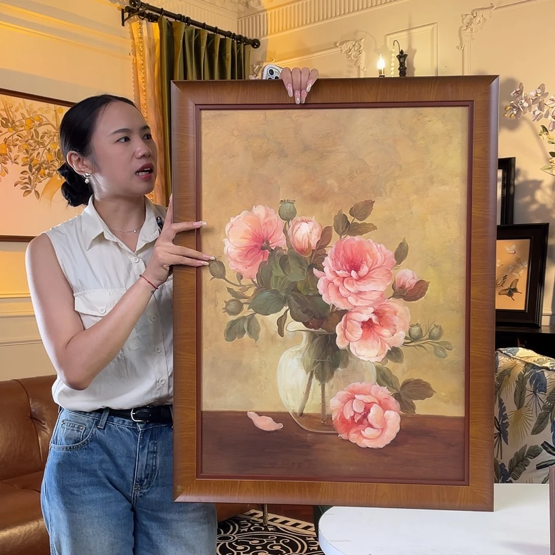 竖款新品花卉含框60✖️80