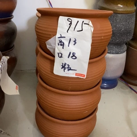 粗陶红陶花盆915