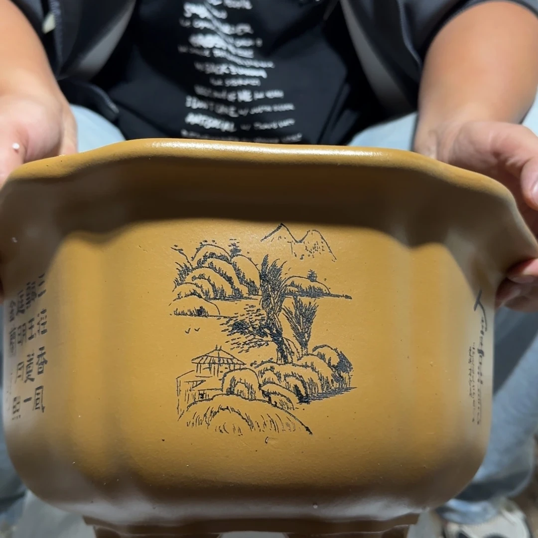 紫砂花盆口径27 25高度15