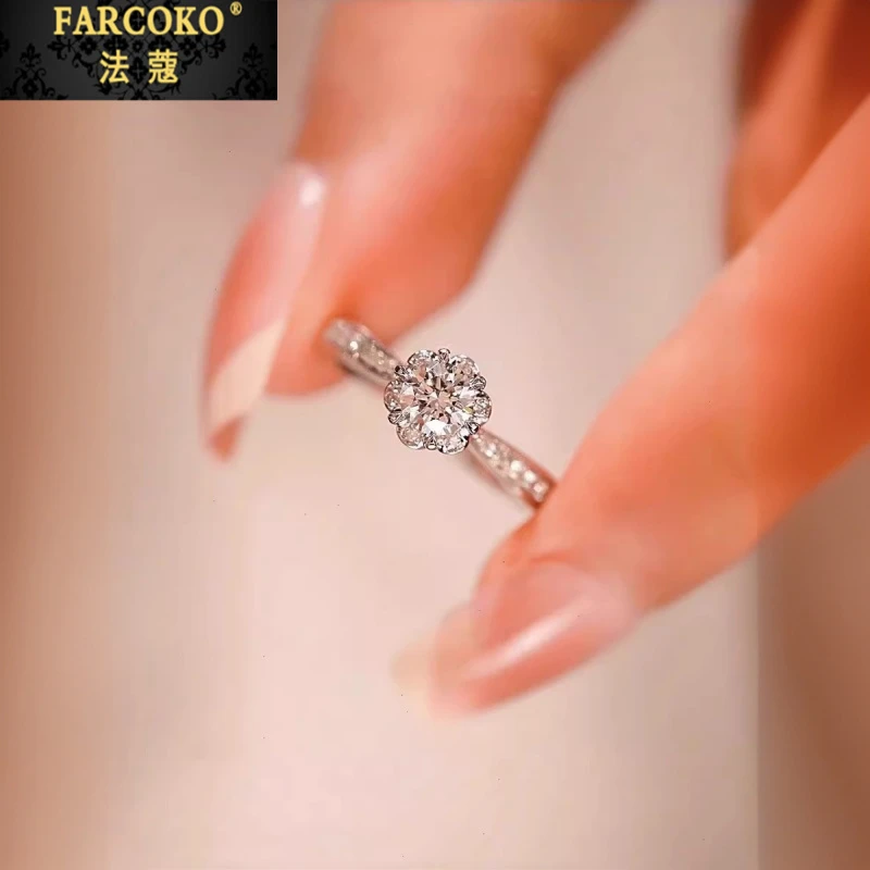 法蔻结婚钻戒女款轻奢经典表白戒指求婚送女友老婆生日情人节礼物