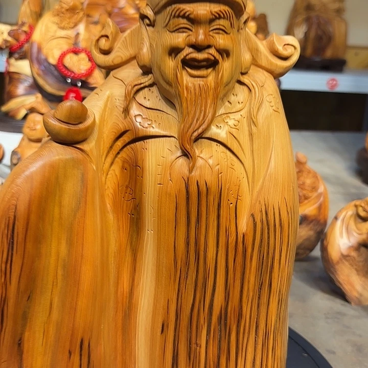 柏木太行崖柏财神爷