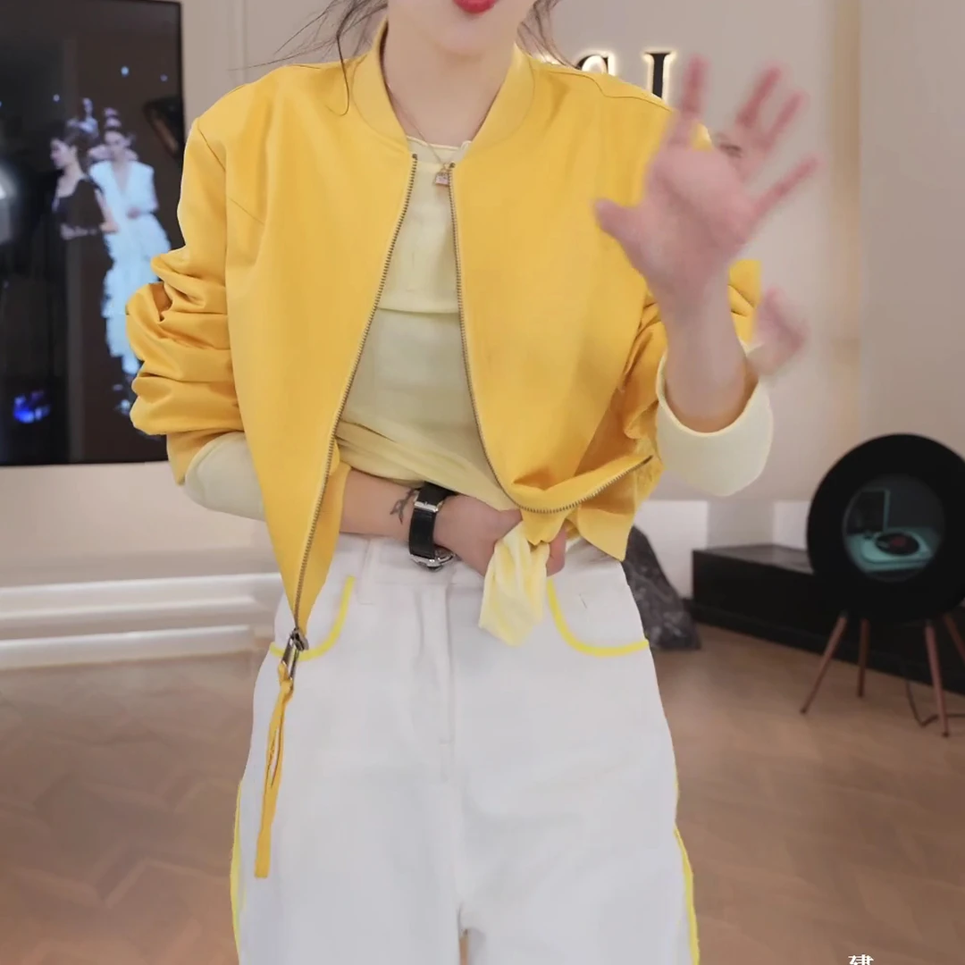 2025春夏新款圆领短棒球服外套休闲外套拉链外套LK2501311