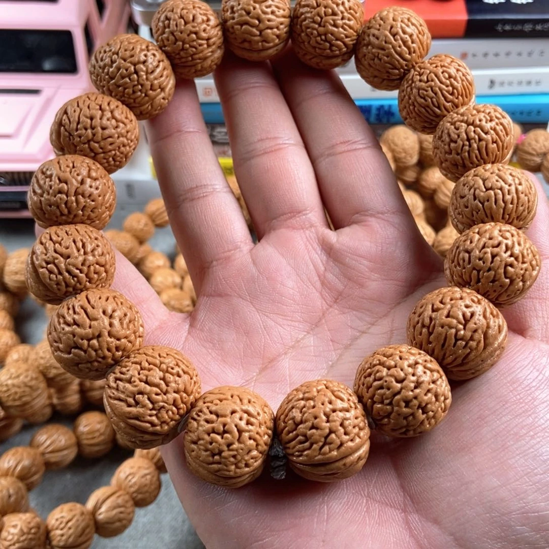 桃核手串甲***子白月光桃核手持