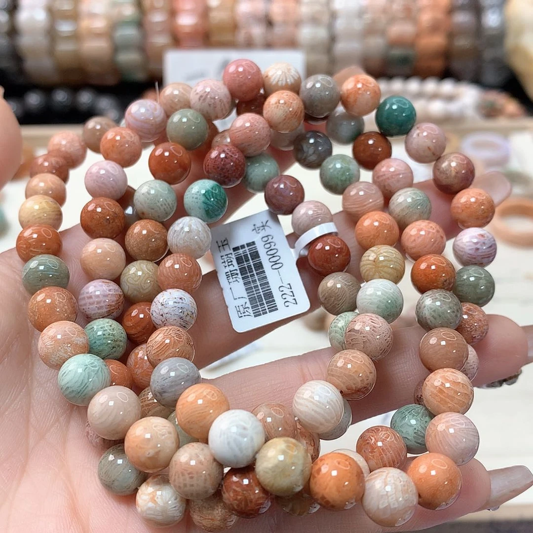 硅化珊瑚（珊瑚玉）手链未镶嵌唐*鸭606