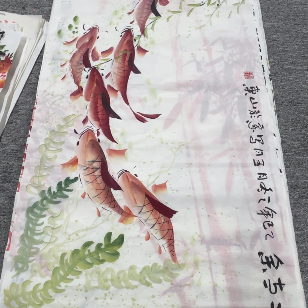 国画绘画作品多次