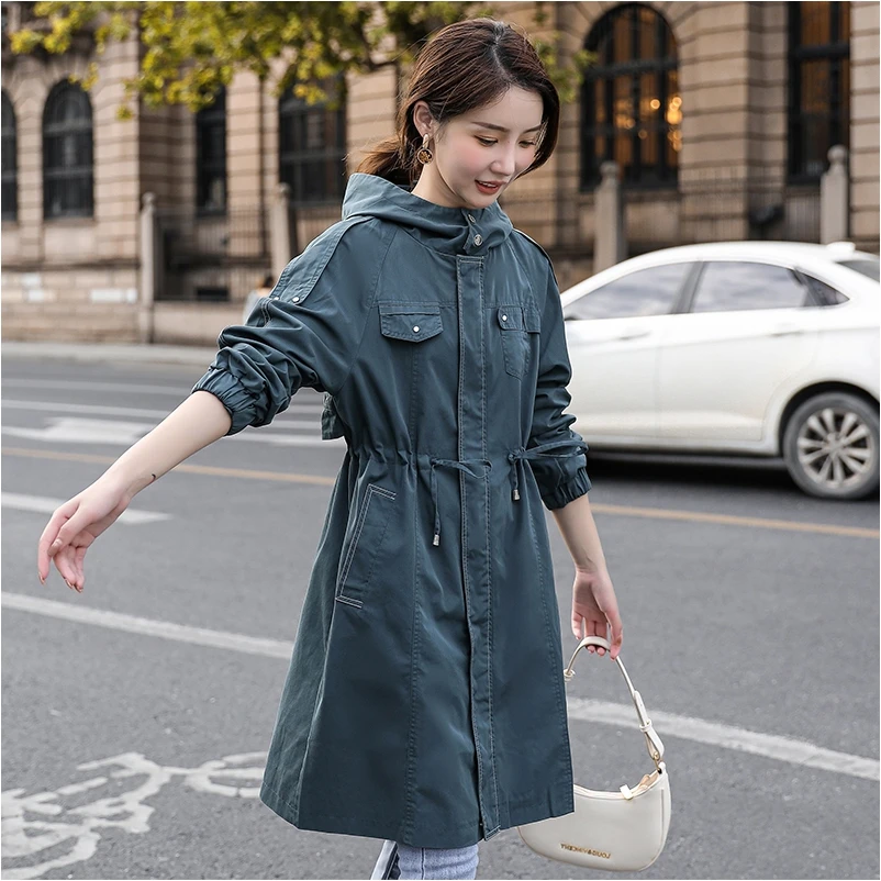 秋季风衣春秋显瘦气质时尚收腰中长款韩版休闲百搭设计感女士外套