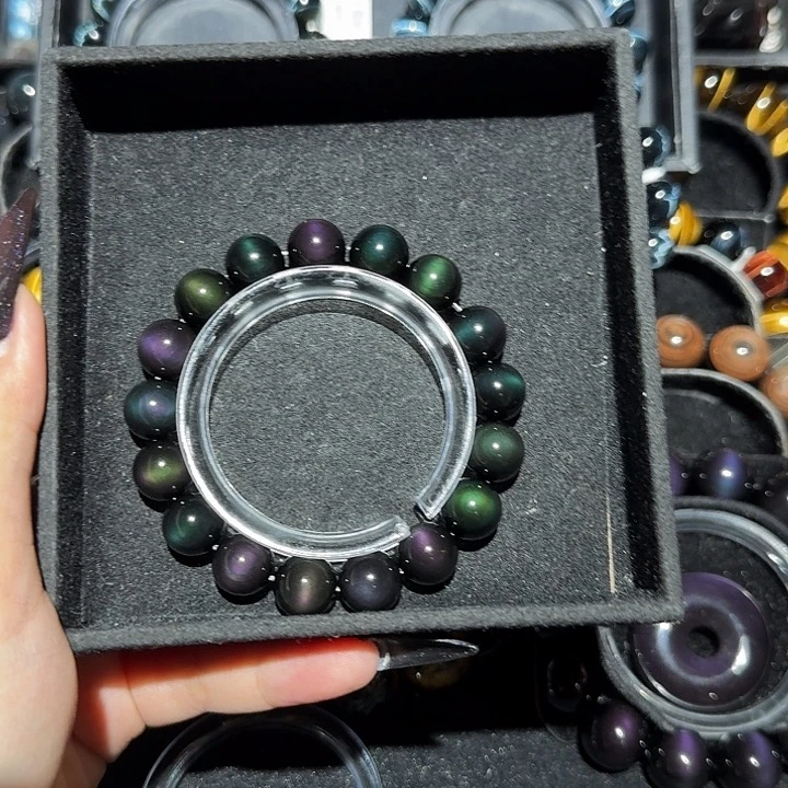 M***F黑曜岩未镶嵌手链