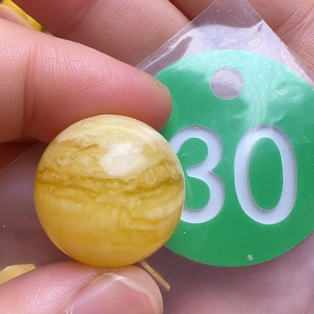 蜜蜡未镶嵌珠宝奇石20mm花粉