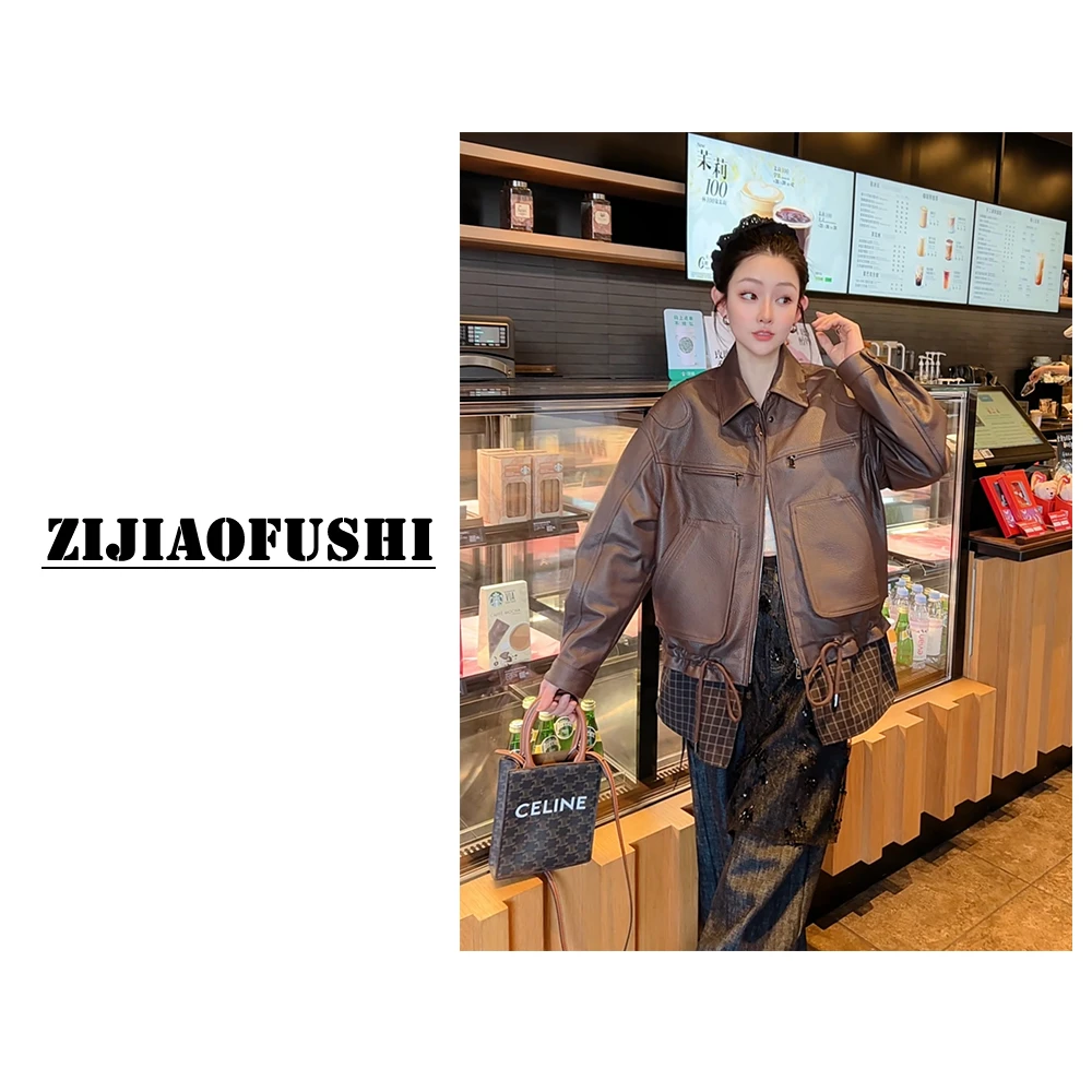 “高阶老钱”新款原创设计绵羊皮外套QZ-88669