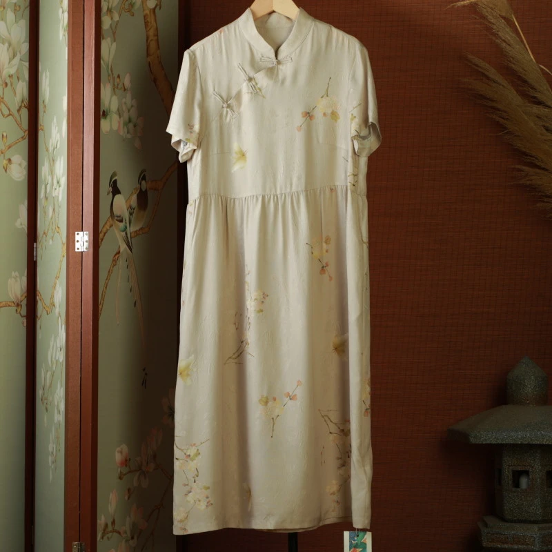 潘一抹微蓝2024新款连衣裙241905