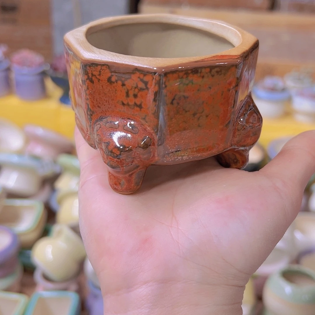 红陶陶瓷花盆当场满12包邮