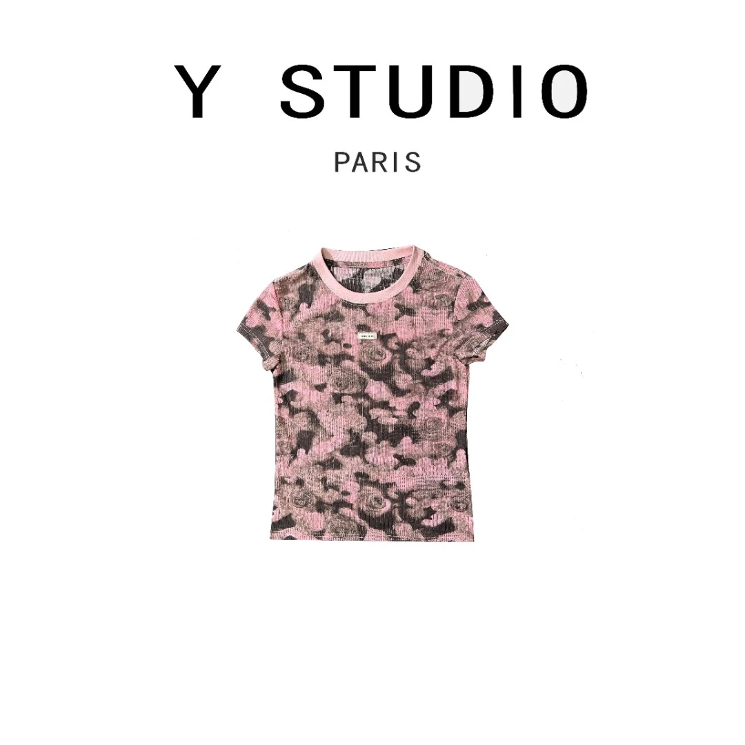 【大妮专属】【桃落晚晴】新款百搭圆领短袖T恤女BU-DNH553