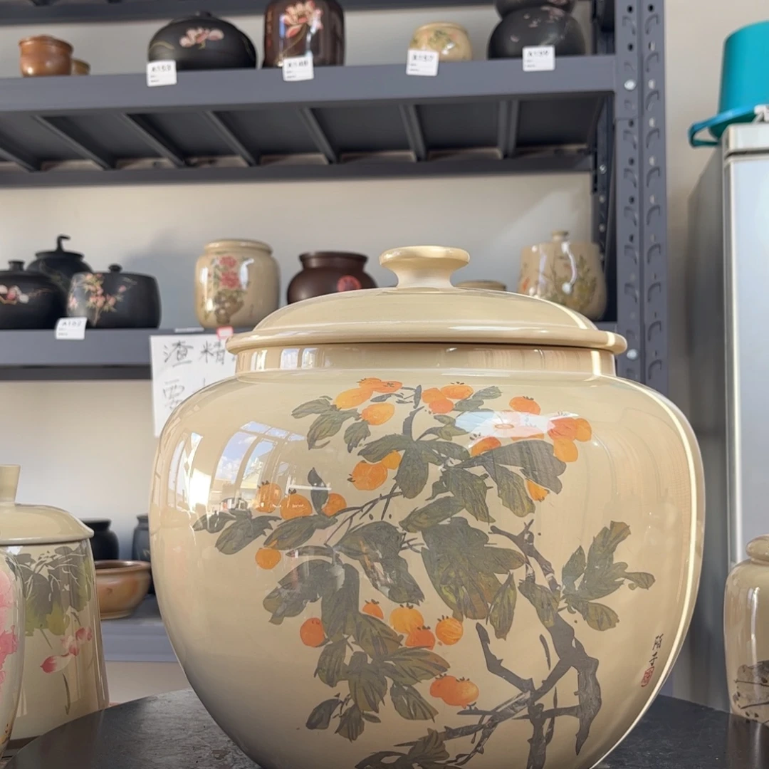 白泥水亮光存茶罐3kg