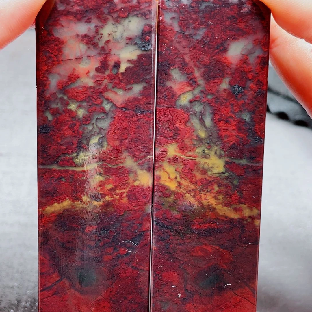 【闪购商品】玉桂林鸡血玉印章镇尺32