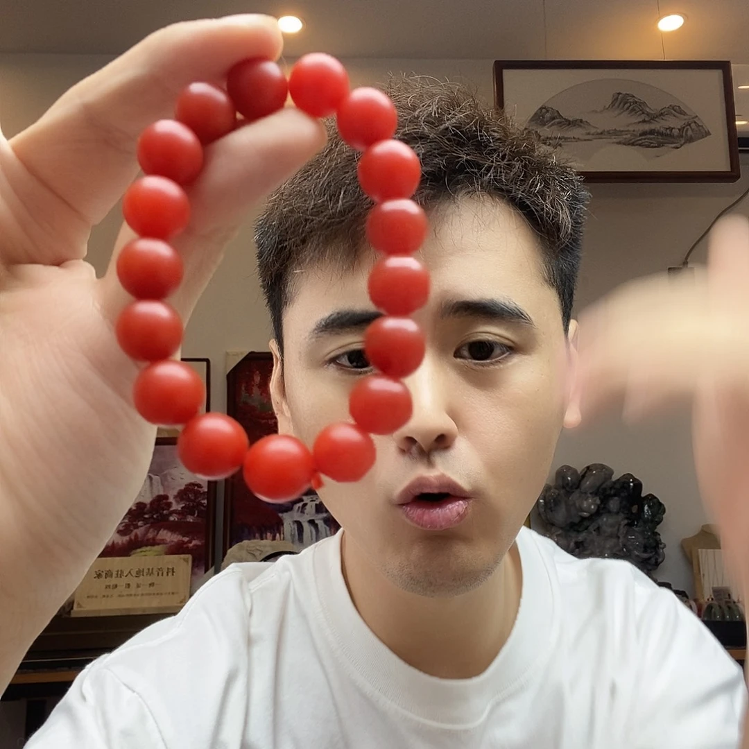 未镶嵌颈饰玛瑙/玉髓保山南红杨柳青满肉