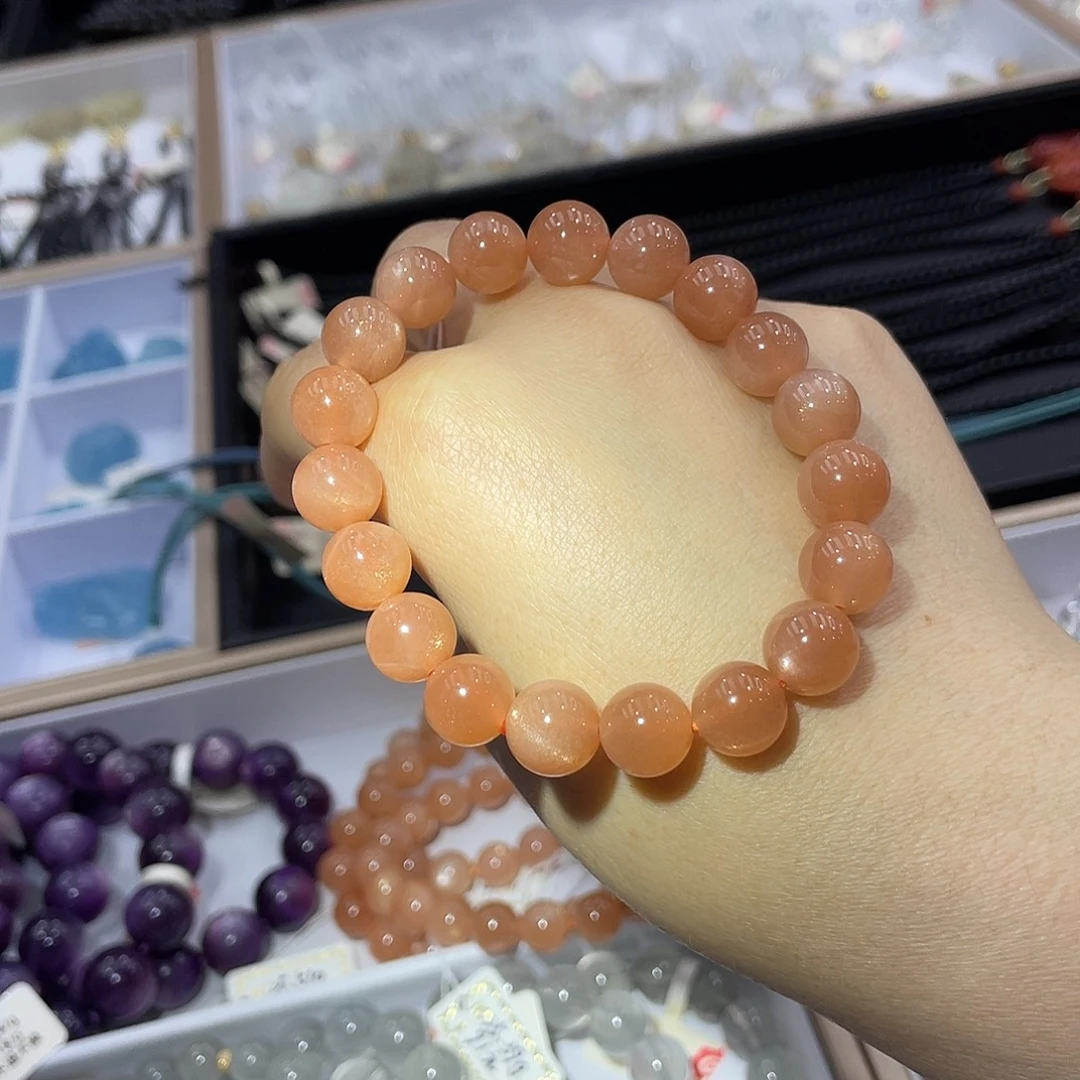 未镶嵌珠宝半成品水晶橙月光