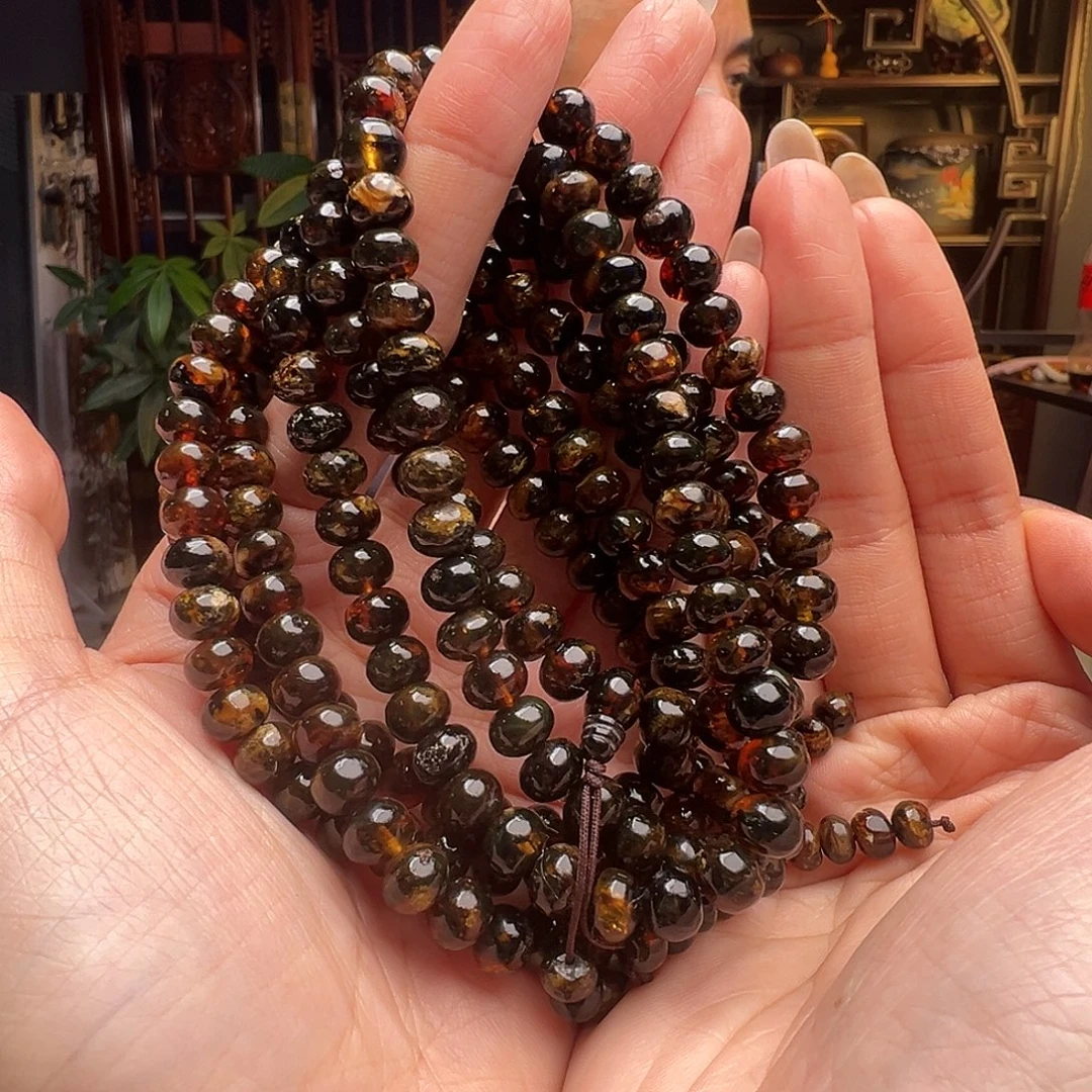 琥珀未镶嵌裸石抚顺琥珀20704-6七多样性发其一