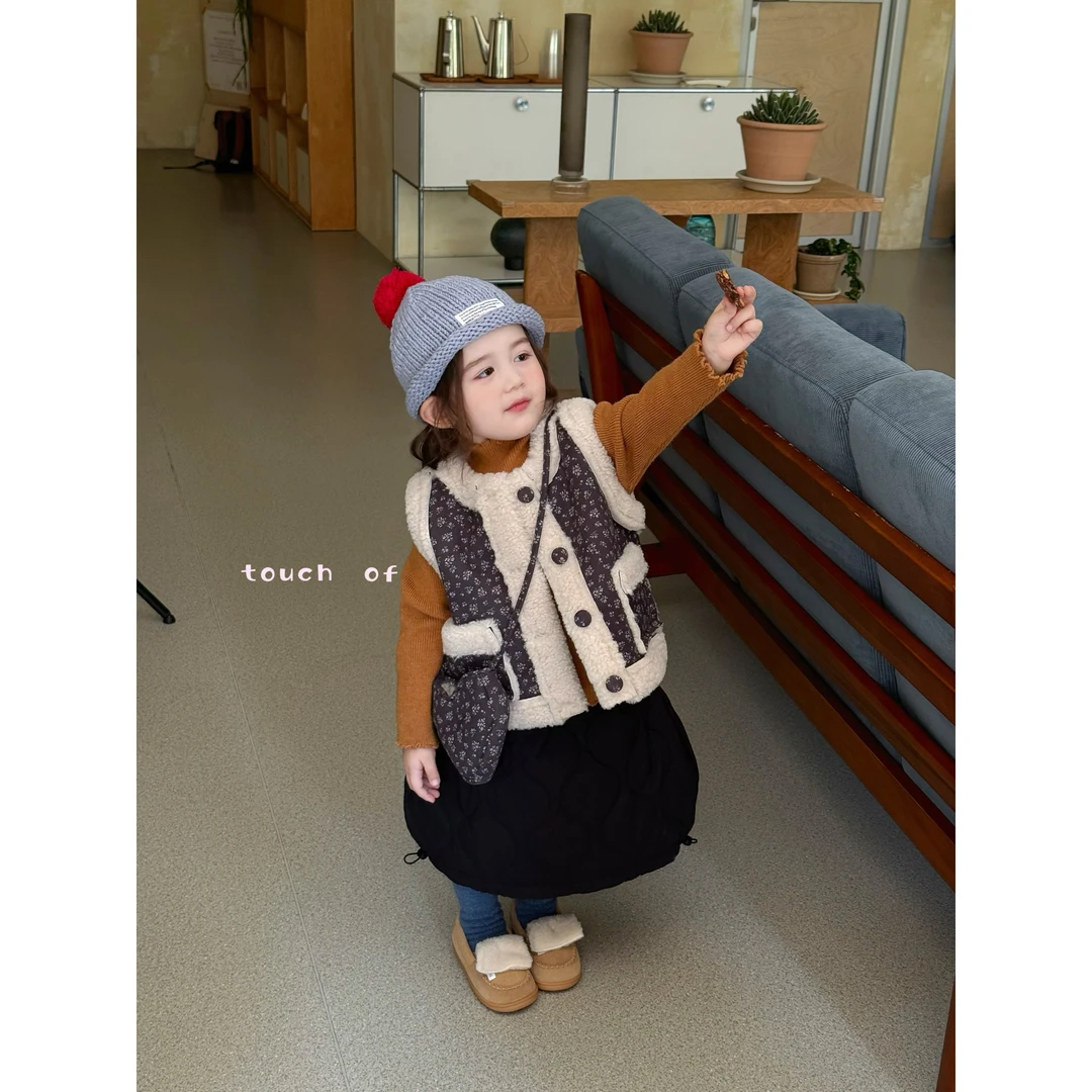 TF·25冬~碎花毛毛马甲521858(童装汉服）