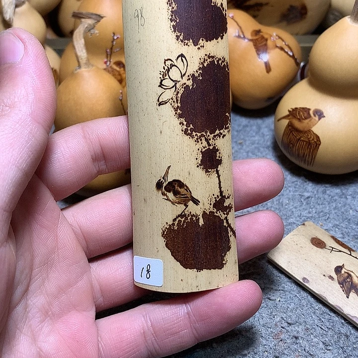 瑞***行木竹片烙画111111