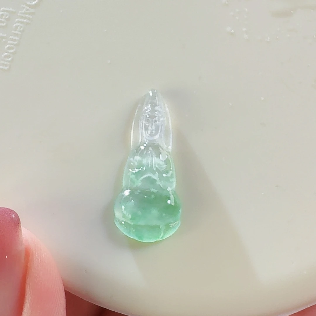 翡翠未镶嵌颈饰高冰玻木那观音力力力力力推