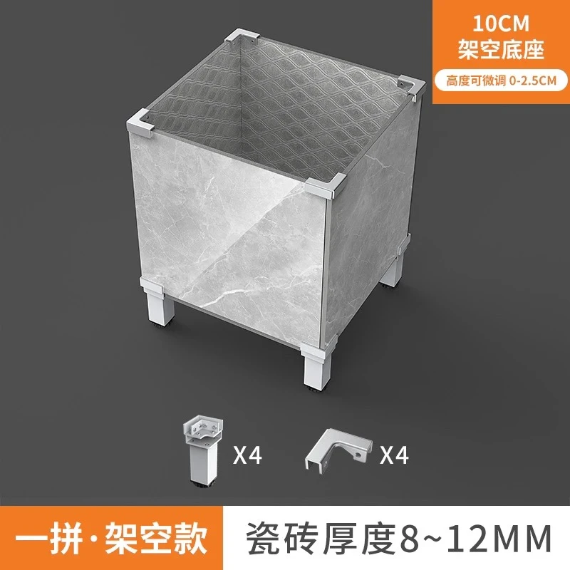架空铝合金种菜卡扣种植箱固定卡扣玻璃夹转角底座可架空带腿