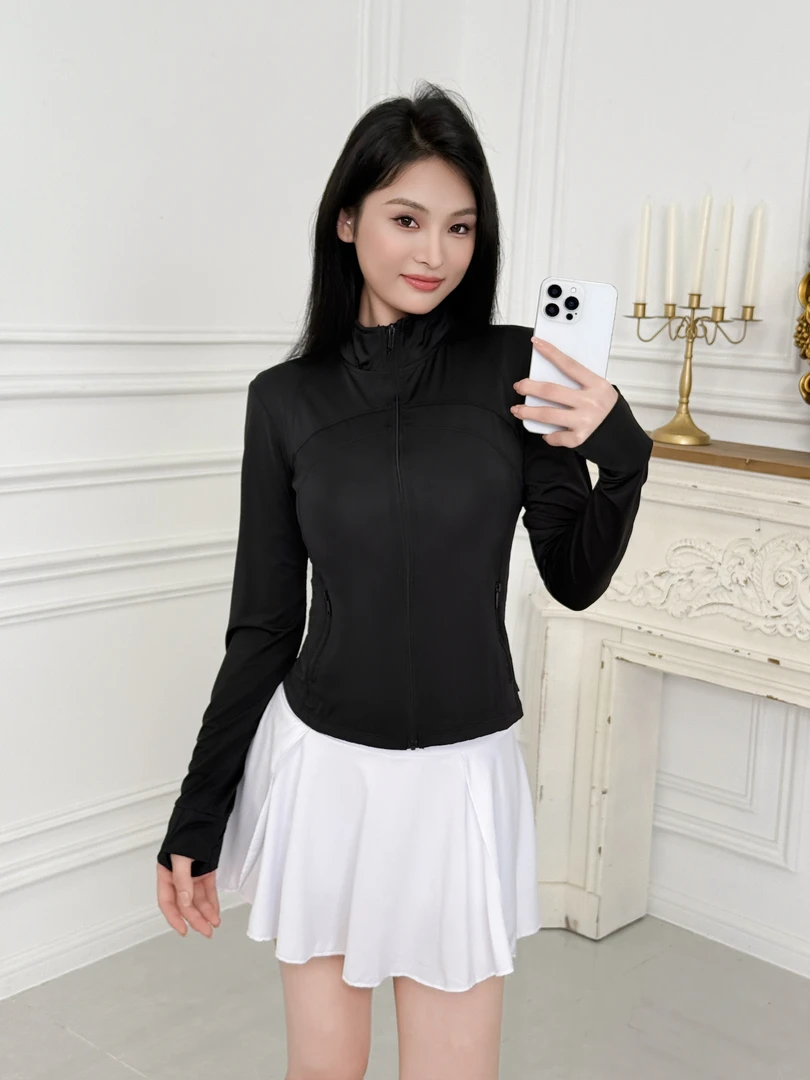 速式春秋户外运动晨跑透气速干显瘦健身专业跑步立领拉链外套上衣