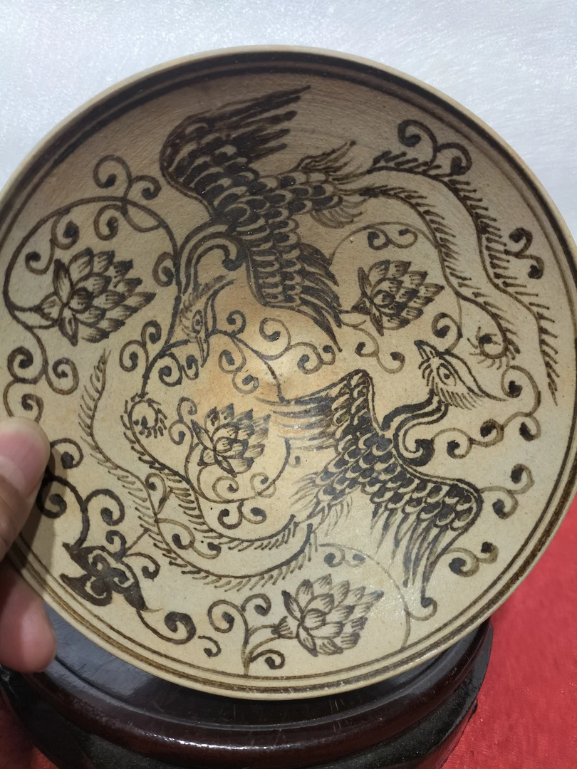 吉州窑，彩绘，碗，工艺精髓，标本，口径，16.高，5.5