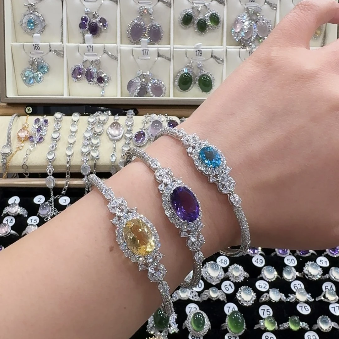 ℋ***࿐蛇纹石玉银S925镶嵌戒指