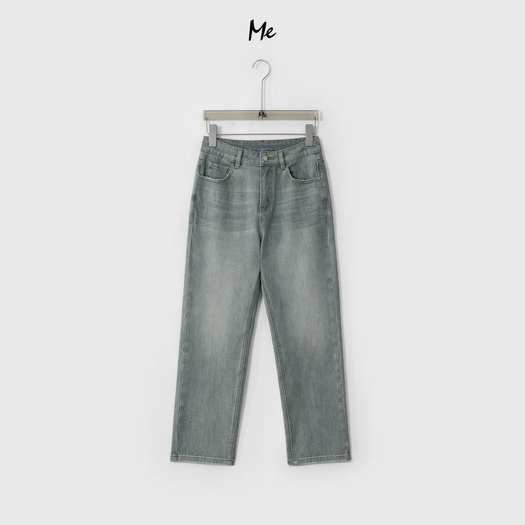 ME【巴黎小脚灰牛】梨形天菜高腰高弹显瘦复古水洗牛仔裤MESA0577