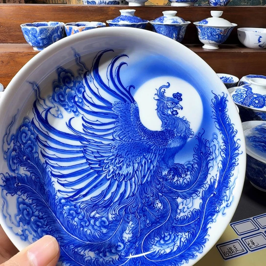 J***g泥塑壶承手工手绘