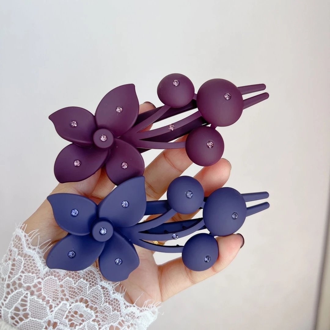 大号花朵头发夹子发卡子网红爆款洋气抓夹女后脑勺盘发鸭嘴夹新款