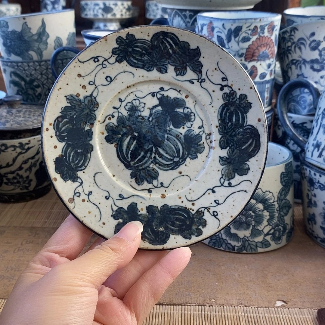 手工手绘青花高温陶瓷