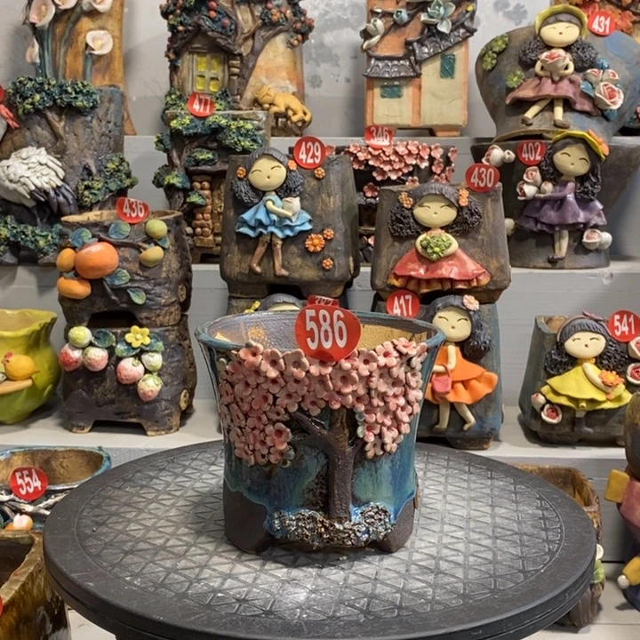 586 号陶然花器手工花盆