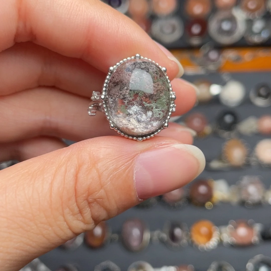 水晶戒指银S925镶嵌